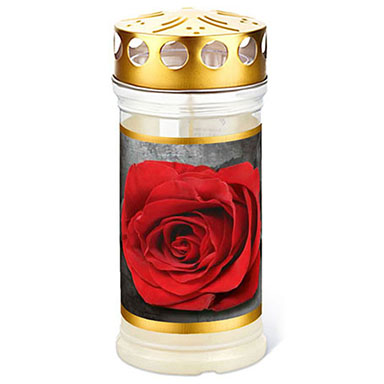 CANDELA AD OLIO TRASPARANTE ROSA ORO 12 PZ