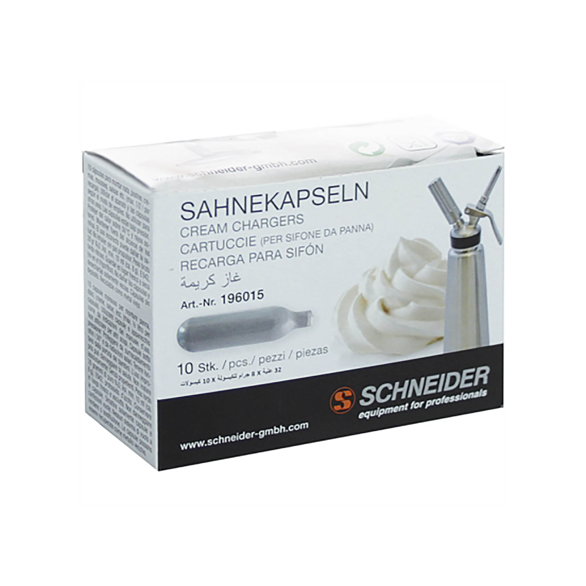 SAHNE-GASKAPSELN 10 STÜCK 'SCHNEIDER'