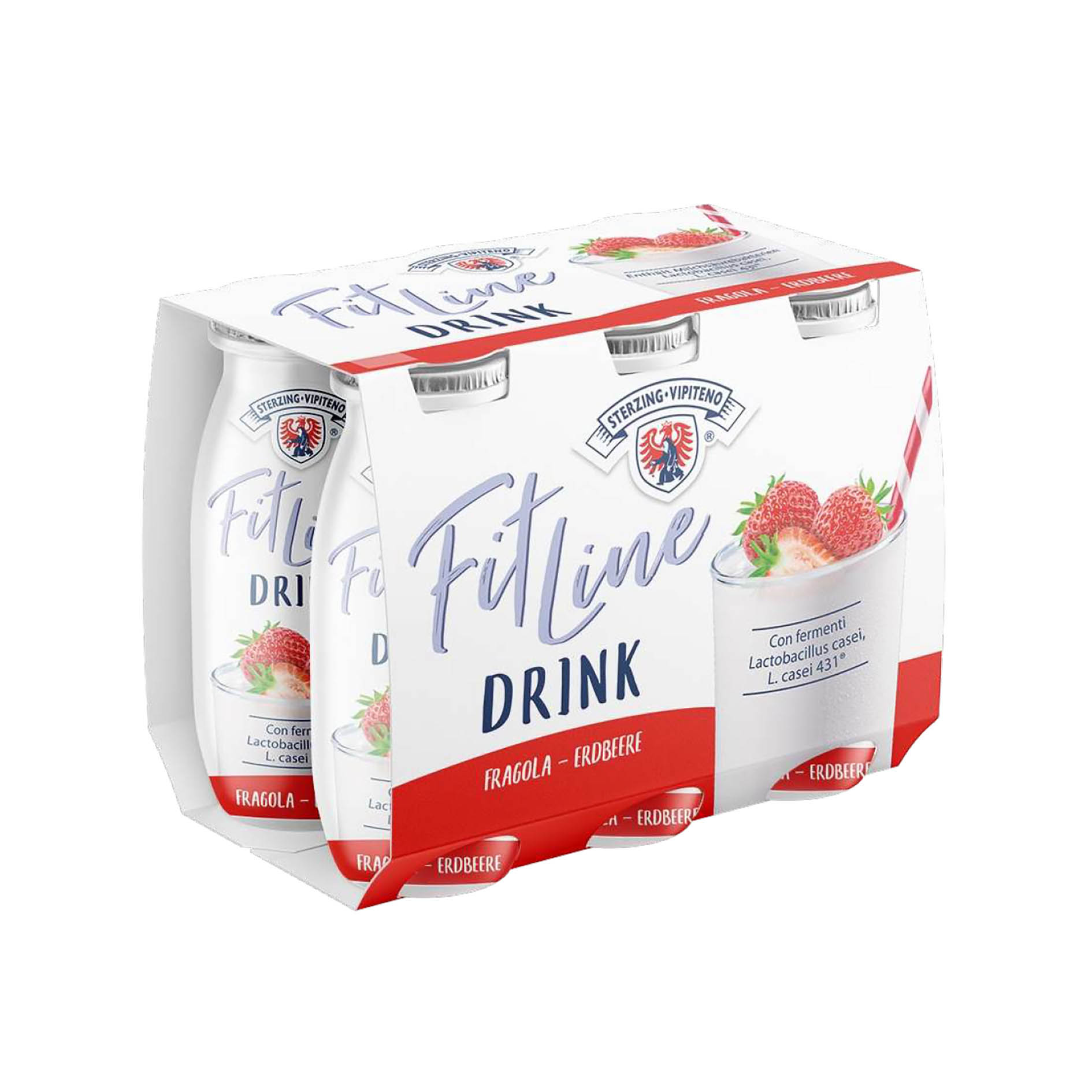 FIT-LINE PROBIOTISCHER DRINK ERDBEERE 6x100ml