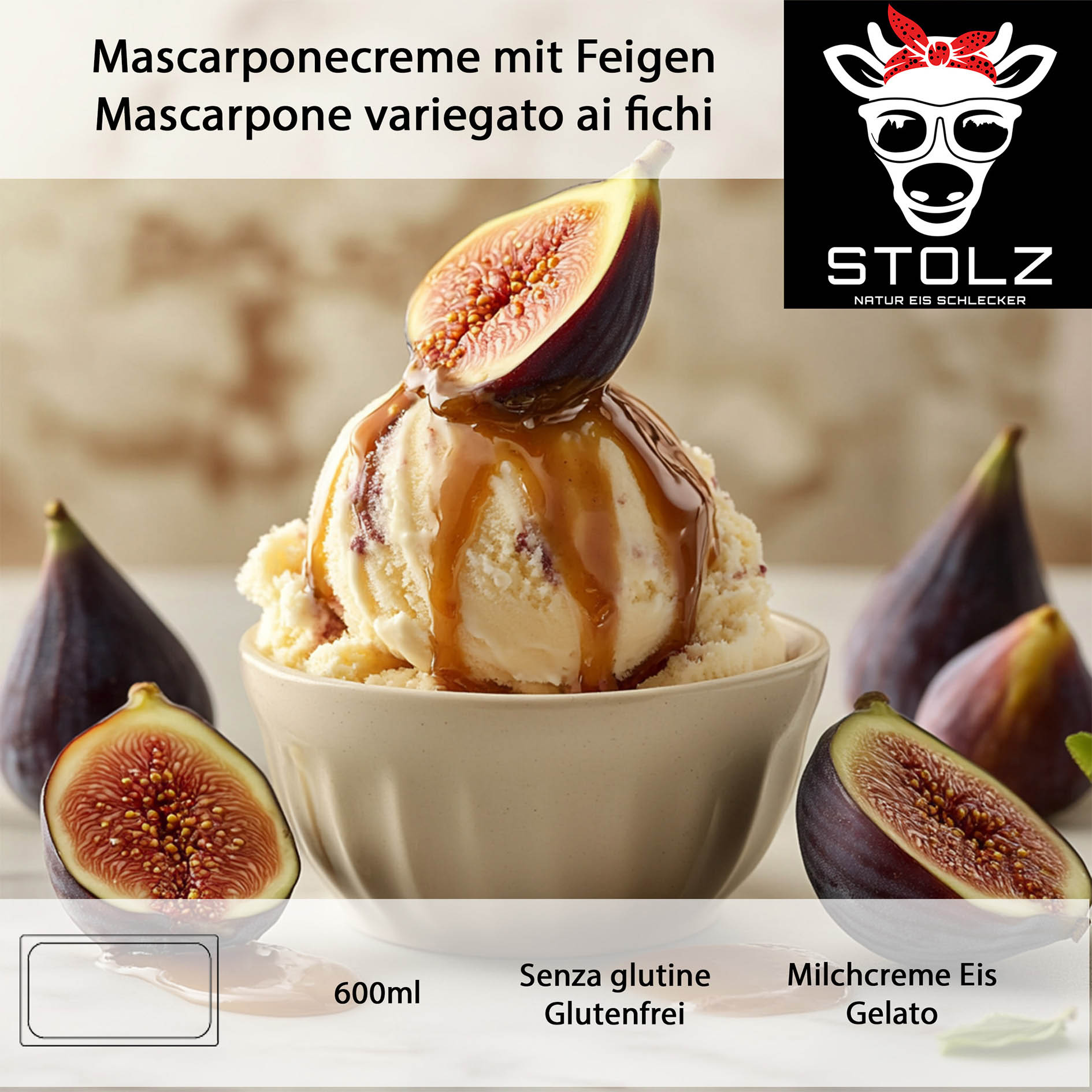 STOLZ EIS 600ml MASCARPONE MIT FEIGEN GEFR.