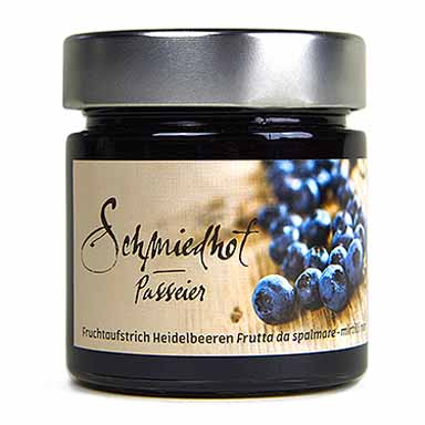 KONFITÜRE HEIDELBEEREN 250g 70% FRUCHT SCHMIEDHOF