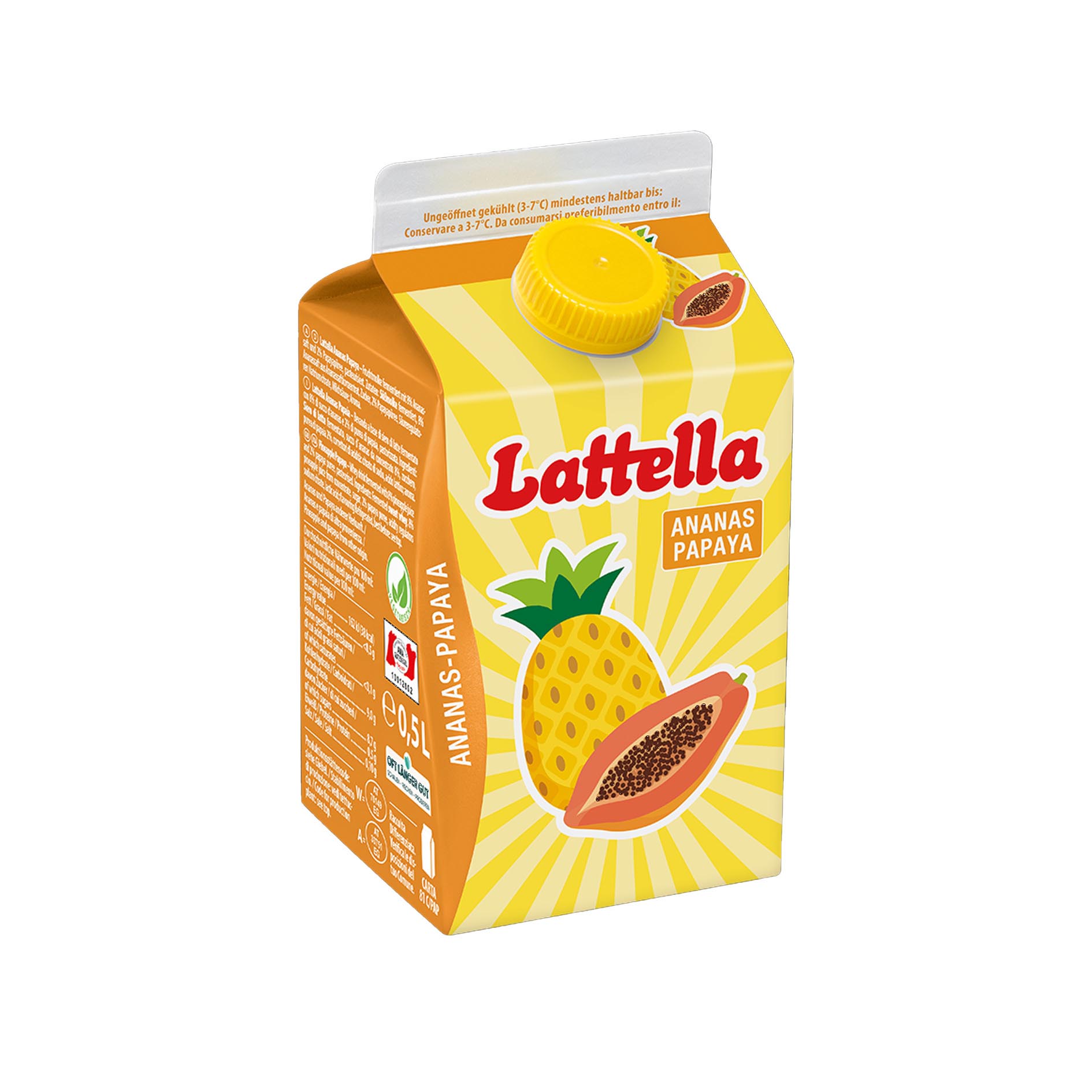 LATTELLA ANANAS/PAPAYA 500ml