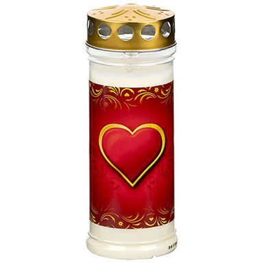 CANDELA AD OLIO (30%) MEMORIAM CUORE 12 PZ