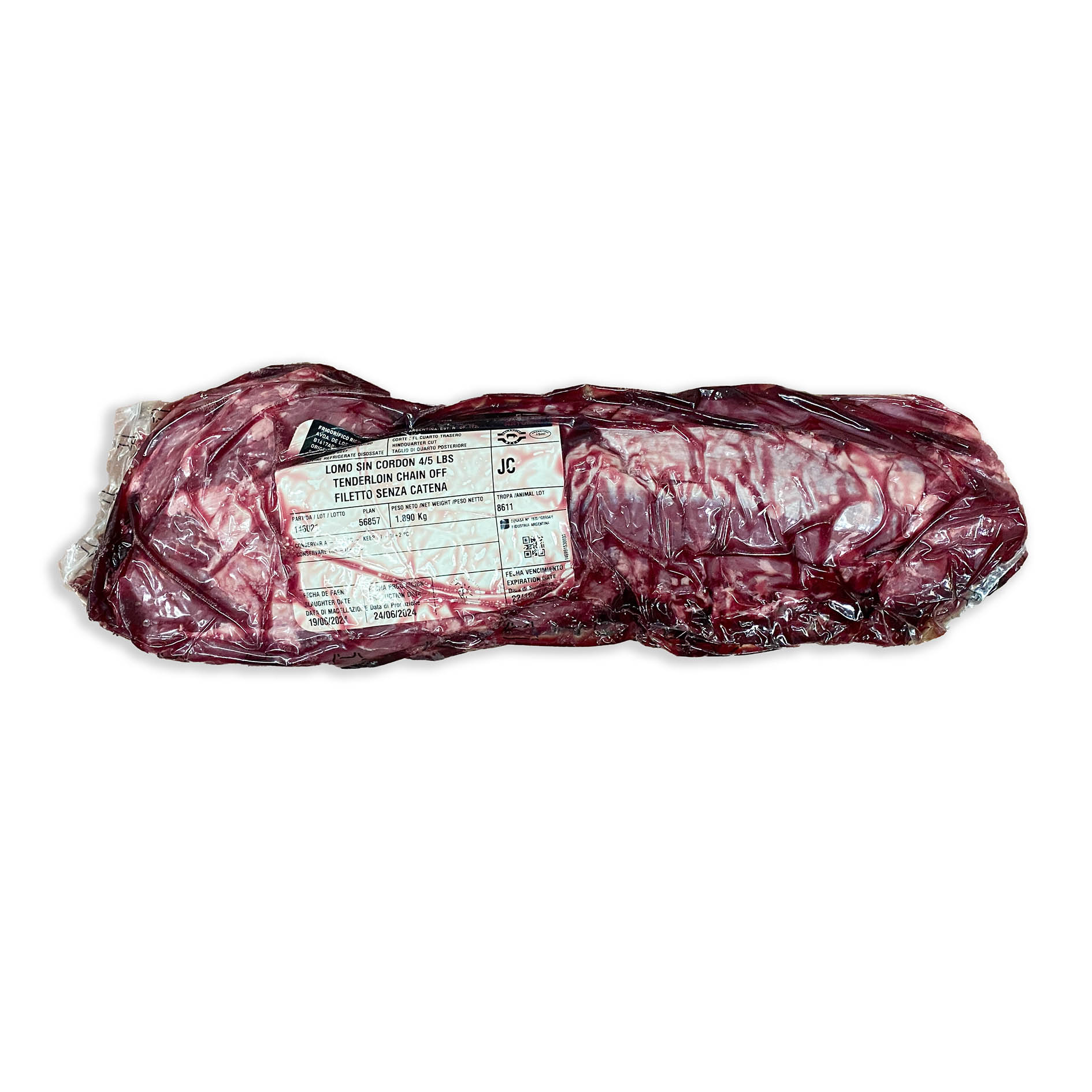 RIND FILET ANGUS ARGENTINEN 4/5 LBS FRISCH FTS