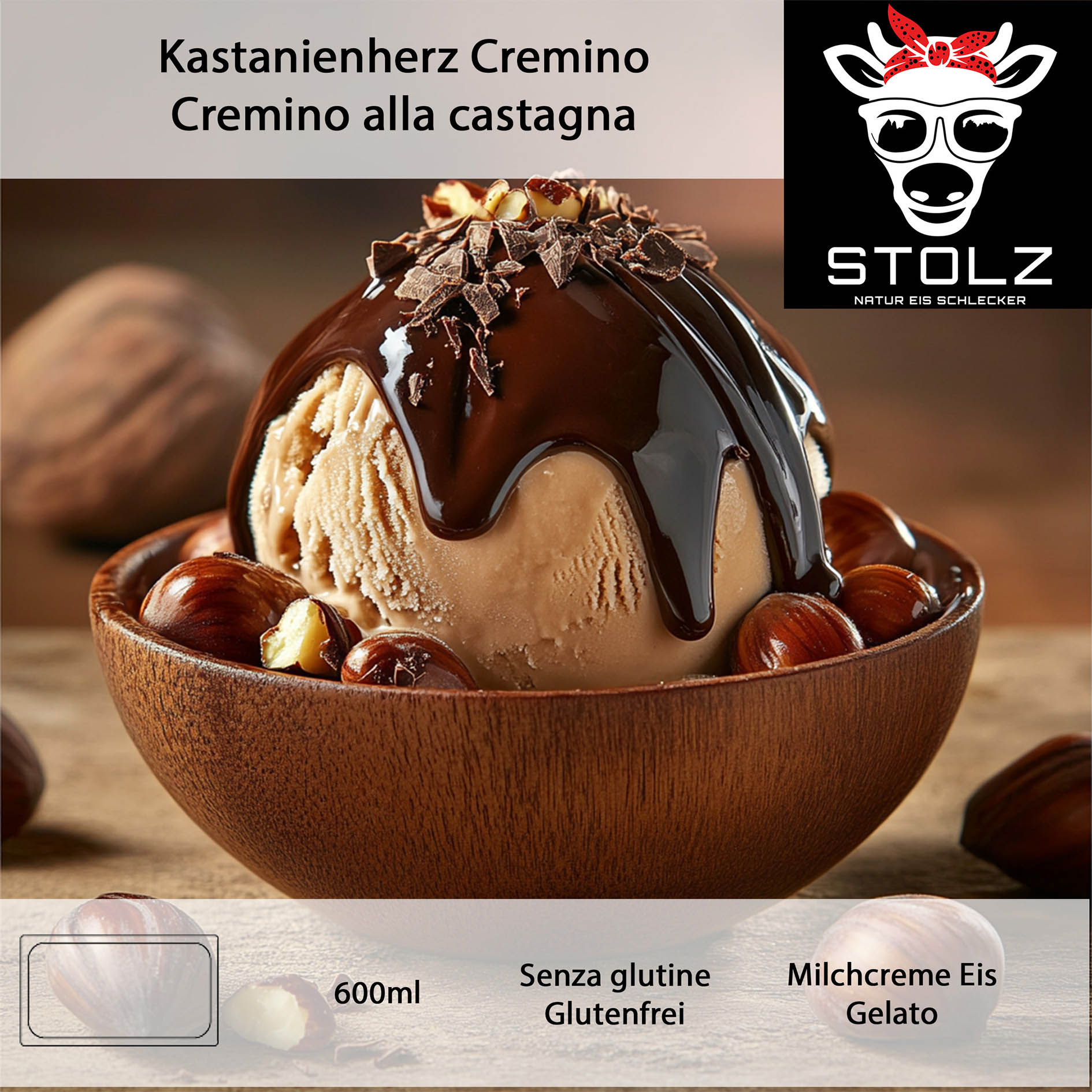 STOLZ EIS 600ml KASTANIENHERZ GEFR.