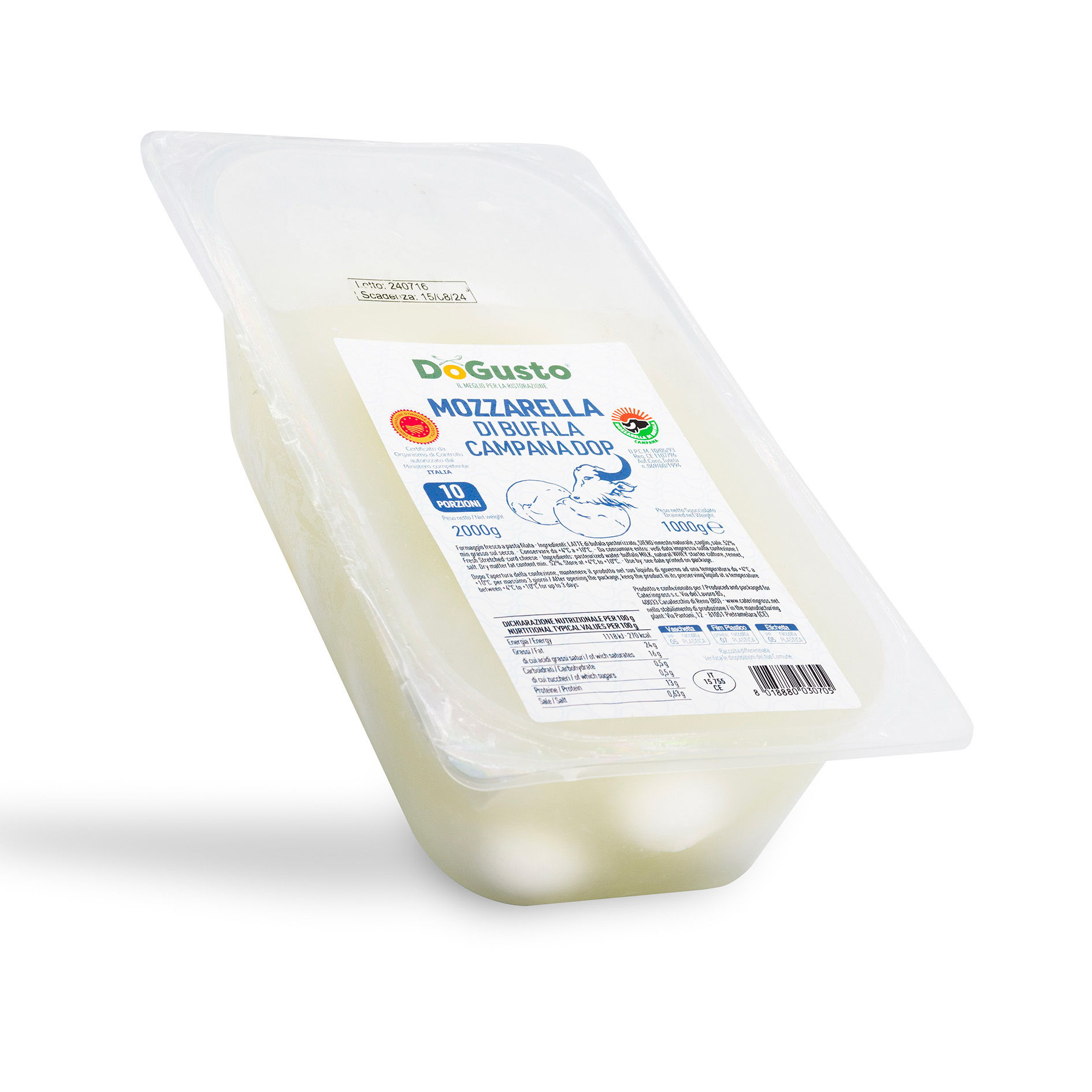 MOZZARELLA BÜFFEL DOP BOCCONCINI 50g 1kg 'DoGusto'